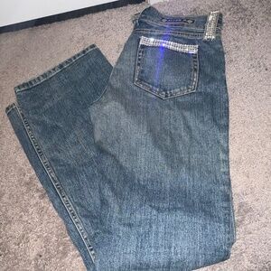 Sale item Allen b Schwartz size 27 boot cut rhinestone enhancement